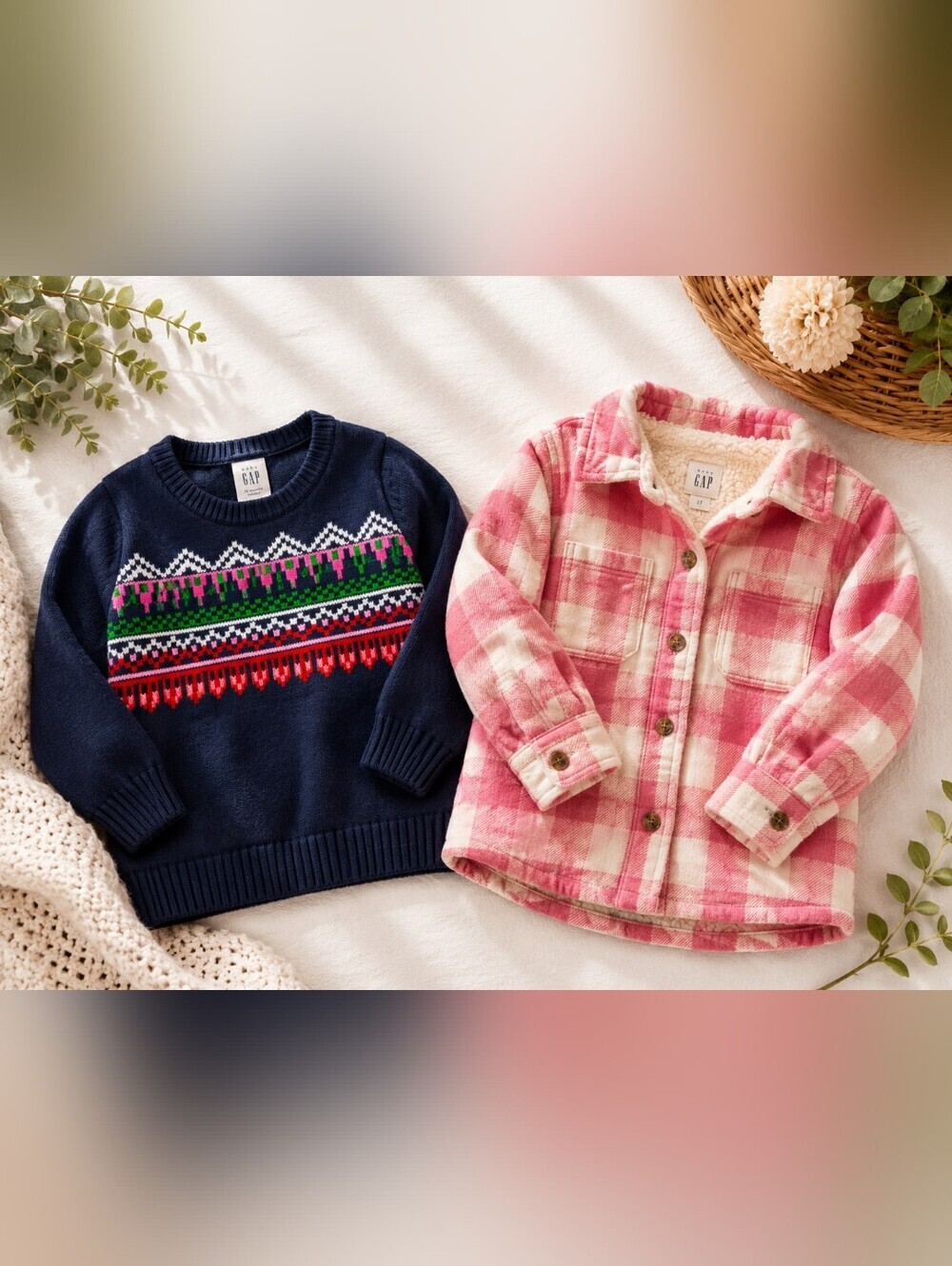Adorable GAP Baby Girls 2-piece clothing lot featuring two cozy essentials